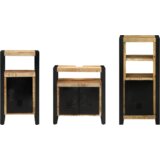 vidaXL Set namještaja za kupaonicu 3 pcs Smeđa Čvrsto drvo manga | shoptok.hr