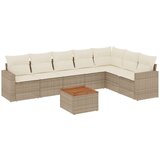 vidaXL 8-dijelni set vrtnih sofa od poliratana s jastucima bež | shoptok.hr
