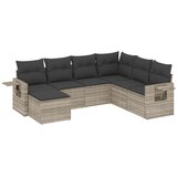  7-dijelni set vrtnih sofa svjetlosivi od poliratana | shoptok.hr