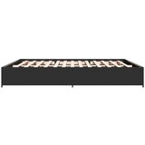  Okvir za krevet crni 160x200 cm konstruirano drvo i metal | Eponuda.com