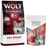 Wolf of Wilderness 12 kg suhe hrane + Snack gratis! - "Ruby Midnight" govedina in zajec - brez žit + High Valley - govedina (monoprotein) | Shoptok.si