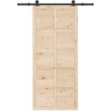  Klizna vrata 80 x 208 cm Masivna borovina Prirodna | shoptok.hr