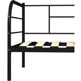  Posteljni okvir za dnevno posteljo črn kovinski 90x200 cm, (20606528) | Shoptok.si