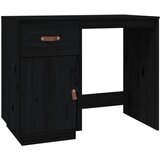 Maison Chic Pisalna miza - pisarniška miza - Računalniška miza črna 95x50x75 cm trdna borovina, (21785623) | Shoptok.si