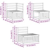  Set vanjskih sofa 6 Komad Bijela | shoptok.hr