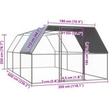  kavez za kokoši 3 x 6 x 2 m od pocinčanog čelika | Eponuda.com