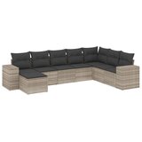  8-dijelni set vrtnih sofa od poliratana s jastucima svjetlosivi | shoptok.hr