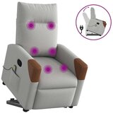 vidaXL Masažni naslonjač na podizanje od tkanine oblačnosivi | shoptok.hr