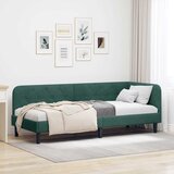  Kutni okvir kreveta Tamnozelena 80 x 200 cm Baršun | shoptok.hr