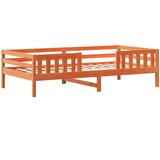 vidaXL Posteljni okvir voščeno rjav 75x190 cm trdna borovina, (21242956) Cene