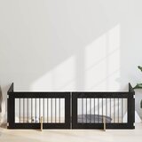  Vrata za pse s postoljem 4 pcs Crni hrast 100 x 60 cm | shoptok.hr