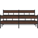  Metalni okvir kreveta bez madraca smeđa boja hrasta 183x213 cm | shoptok.hr
