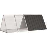 vidaXL Kletka za zajce antracit 201,5x80,5x71 cm pocinkano jeklo | Shoptok.si