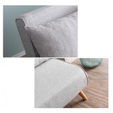 Atelier Del Sofa dvosed folde 2 seater teddy fabric grey | ePonuda.com