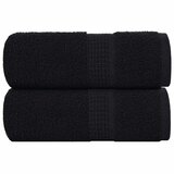 vidaXL Ručnici za goste FROGN 2 kom. Crni 30x50 cm 360 g/m² - Crna 30 x 50 cm 2 | shoptok.hr