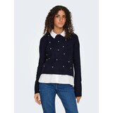 Only Pulover 'ONLDOLLY' nočno modra / bela | Shoptok.si