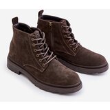 Big Star Suede Insulated Men's Ankle Boots Zipper Big Star Brown | Shoptok.si