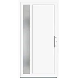 PVC vhodna vrata K011 bela 110 cm x 210 cm desno