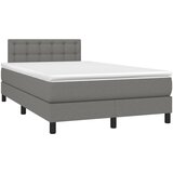  box spring s madracem LED tamnosivi 120 x 190 cm tkanina | shoptok.hr