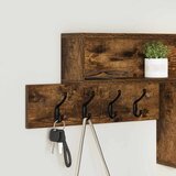  Vješalica za kapute na zidu Dimljeni hrast 100 x 12 x 43,5 cm | Shoptok.si