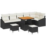  Sjedeća garnitura za vrt 9 kom. Crna poliratan 288.5 x 123.5 x 85 cm | shoptok.hr