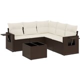 Maison Chic Seti vrtnega pohištva - Vrtna garnitura - Vrtni pohištvo set 6-delna z blazinami rjav poli ratan, (21805133) | Shoptok.si