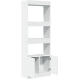  Visoka komoda bijela 63x33x180 cm od konstruiranog drva | shoptok.hr