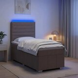  LED okvir za krevet s madracem Sivosmeđa 100 x 200 cm Tkanina - Sivosmeđa 100 x 200 cm Dizajn linija Cijene