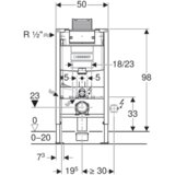 Geberit Duofix element za konzolnu WC šolju, 98 cm, sa ugradnim vodokotlićem Omega 12 cm | ePonuda.com