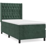  The Living Store Box spring postelja z vzmetnico temno zelena 90x200 cm žamet - Box Spring Postelja, (21444471) | Shoptok.si