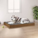  Dnevni ležaj smeđa boja meda 101,5x74x9 cm od masivne borovine | Shoptok.si