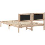  Krevetna konstrukcija Crna 135 x 190 cm Čvrsto borovo drvo | shoptok.hr