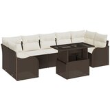 vidaXL 8-delna vrtna sofa z blazinami Rjava Poli ratan, 2-sedežna vrtna sofa z blazinami Rjava Poli ratan Cene