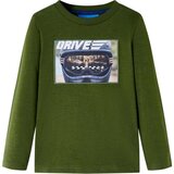  Dječja majica dugih rukava tamna kaki 104 | shoptok.hr