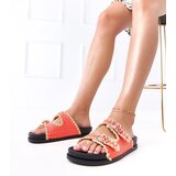  Orange woven slides with buckles Sameli Cijene