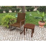 Garden Pleasure Tamno smeđa drvena stolica za ljuljanje sa stolom Sinaloa - | shoptok.hr