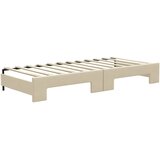  Dnevni krevet na razvlačenje krem 80 x 200 cm od tkanine | shoptok.hr