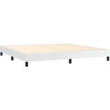  s oprugama i madracem bijeli 200x200 cm umjetna koža | shoptok.hr