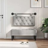  Držeće uzglavlje Zidne Svijetlo siva 100 x 55 x 7 cm Baršun - Svjetlosiva 90 cm bez LED | shoptok.hr