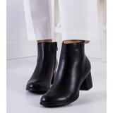 Gemre Black block-heeled ankle boots eco-leather Durnatel Cene