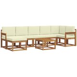  Set vanjskih sofa 8 kom. Prirodna i krem | shoptok.hr