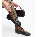 Gemre Black loafers with gold embellishment Bergeron | Shoptok.si