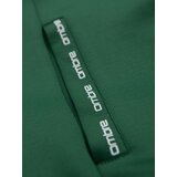 Ombre Unzipped men's hooded sweatshirt with piping - dark green | Shoptok.si