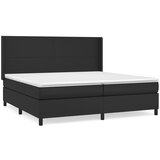 The Living Store Box spring postelja z vzmetnico črna 200x200 cm umetno usnje - Box Spring Postelja, (21520841) | Shoptok.si