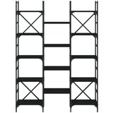 Police za knjige crne 127 5 x 28 5 x 172 5 cm konstruirano drvo | shoptok.hr