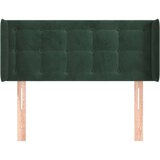  Uzglavlje s ušima tamnozeleni 83x16x78/88 cm baršunasti | shoptok.hr