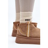 Boto Snow boots on platform with light brown pattern Udra | Shoptok.si