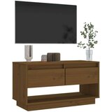 TV ormarić smeđa boja meda 74 x 34 x 40 cm od masivne borovine | shoptok.hr