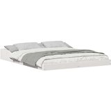 vidaXL Konstrukcija postelje Bela 140 x 220 cm Masivno borovo les, (5000128190) | Shoptok.si
