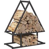  stojalo za drva črno 50x25x60 cm hladno valjano jeklo | Shoptok.si